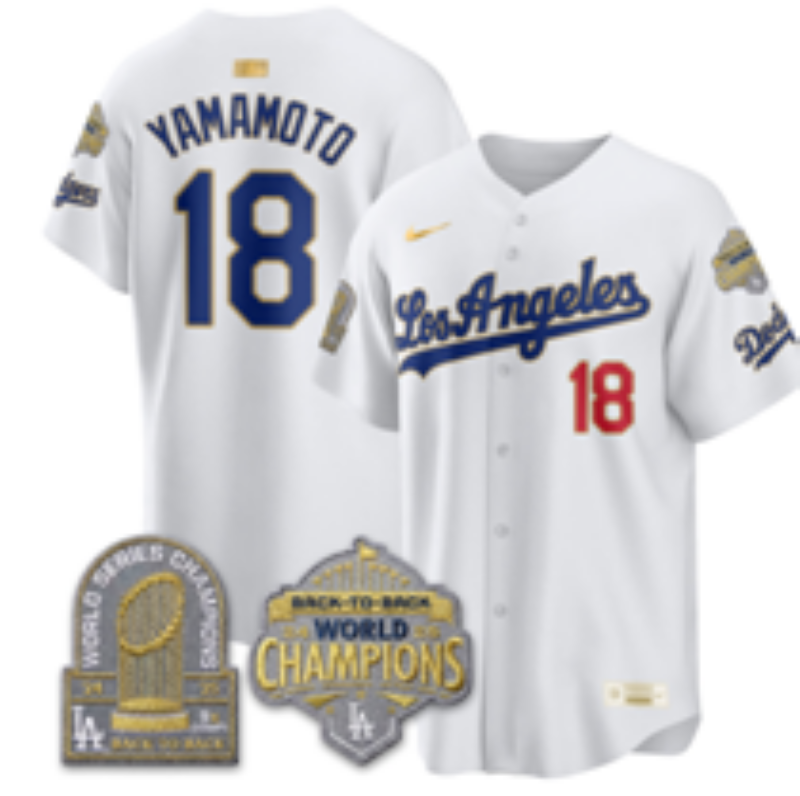 Men Los Angeles Dodgers #18 Yamamoto white Game 2026 Nike MLB Jersey 4014001->->MLB Jersey